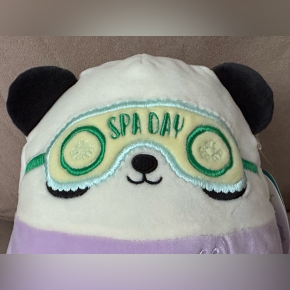 Kellytoy Stanley the Spa Day Panda Squishmallow Wellness Squad Plush Stuffed Toy - Picture 4 of 13